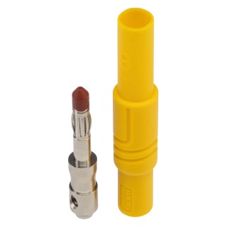 Hirschmann Test & Measurement Yellow Male Banana Plug 4 mm Connector Screw Termination 1000 V AC/DC 24A 934097103