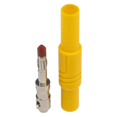 Hirschmann Test & Measurement Yellow Male Banana Plug 4 mm Connector Screw Termination 1000 V AC/DC 24A 934097103