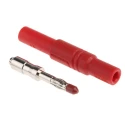 Staubli Red Male Banana Plug 4 mm Connector Screw Termination 1000 V ac/dc 24 A Nickel 934097101