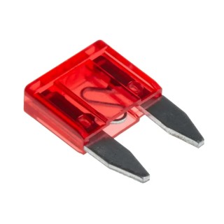 RS PRO 10A Red Mini Blade Car Fuse 32V DC, Plastic and Zinc Alloy Body, Model 563-485