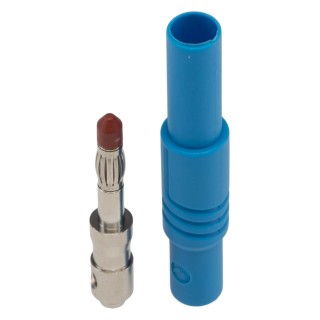Hirschmann Test & Measurement Blue Male Banana Plug 4 mm Connector Nickel Plated Screw Termination 24A 1000 V AC/DC 934097102