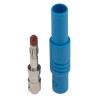 Hirschmann Test & Measurement Blue Male Banana Plug 4 mm Connector Nickel Plated Screw Termination 24A 1000 V AC/DC 934097102