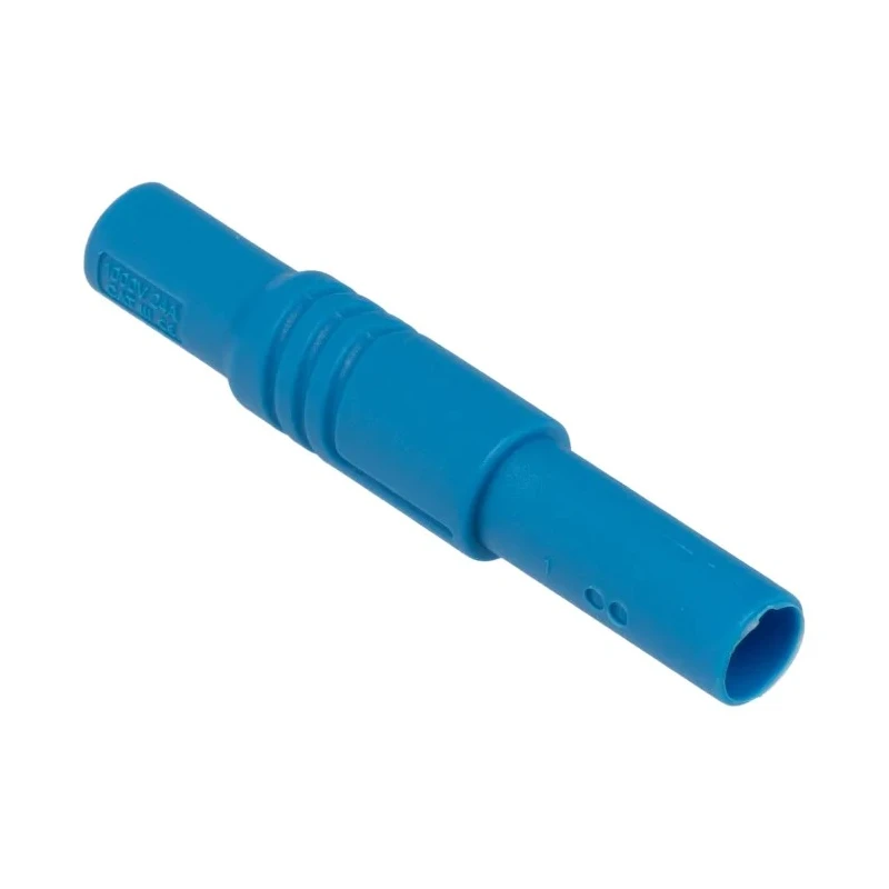 Hirschmann Test & Measurement Blue Male Banana Plug 4 mm Connector Nickel Plated Screw Termination 24A 1000 V AC/DC 934097102