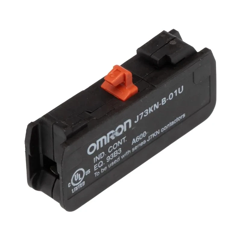 Omron Auxiliary Contact Block, 1 Contact, 1 NC, Front Mount, 10 A, 24V J73KN-B-01U