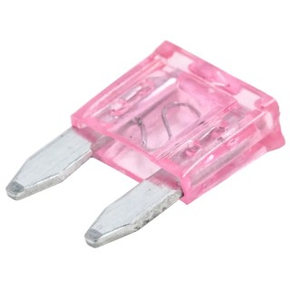 RS PRO 4A Pink Mini Blade Car Fuse 32V DC Plastic Zinc Alloy PA66 Body 16.5mm Height 3.8mm Width 563-716