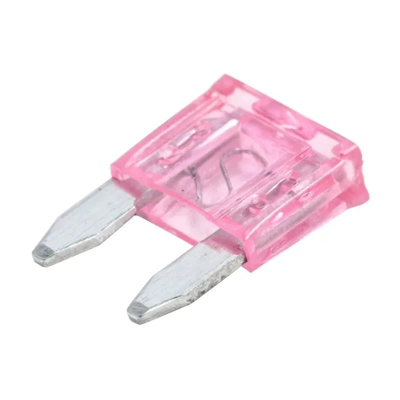 RS PRO 4A Pink Mini Blade Car Fuse 32V DC Plastic Zinc Alloy PA66 Body 16.5mm Height 3.8mm Width 563-716