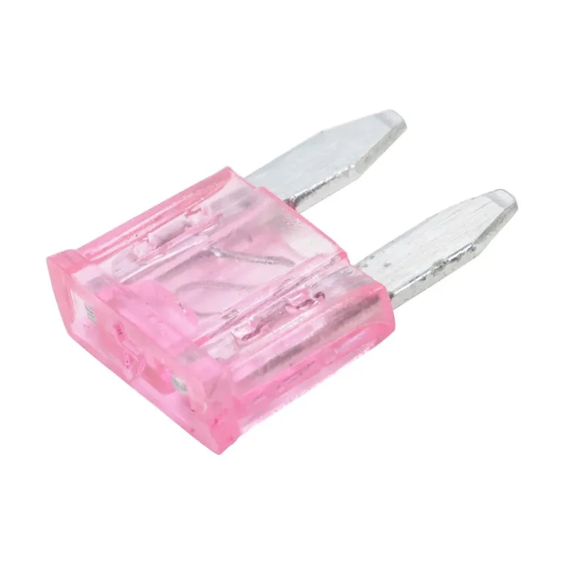 RS PRO 4A Pink Mini Blade Car Fuse 32V DC Plastic Zinc Alloy PA66 Body 16.5mm Height 3.8mm Width 563-716