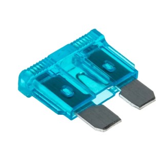 RS PRO 15A Light Blue Car Fuse 32V dc 5mm x 18.5mm Blade Size Regular 563-750