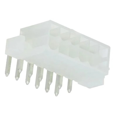 Molex Mini-Fit Jr Series Right Angle Through Hole PCB Header, 12 Contacts, 4.2 mm Pitch, 2 Row, Shrouded 39-29-1128