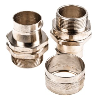 Adaptaflex Nickel-Plated Brass Conduit Fitting 32 mm Nominal Size M32 Thread IP54 Rating 7TCA296020R0247 SP32/M32/B