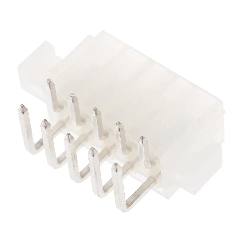 TE Connectivity Mini-Fit Jr Series Right Angle Through Hole PCB Header 10 Contact 4.2 mm Pitch 2 Row Shrouded 39-29-1108