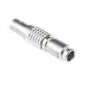 LEMO Circular Connector 4 Contacts Cable Mount Plug Male 9.5 mm IP50 Brass Gold Plated Contacts FGG.0B.304.CLAD52Z