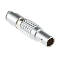 LEMO Circular Connector 4 Contacts Cable Mount Plug Male 9.5 mm IP50 Brass Gold Plated Contacts FGG.0B.304.CLAD52Z