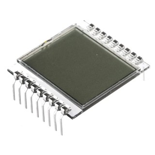RS PRO 7 Segment LED LCD Monochrome Display Black on Grey 215-6442