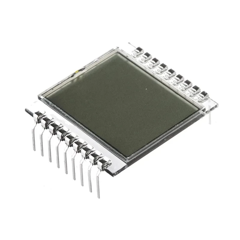 RS PRO 7 Segment LED LCD Monochrome Display Black on Grey 215-6442