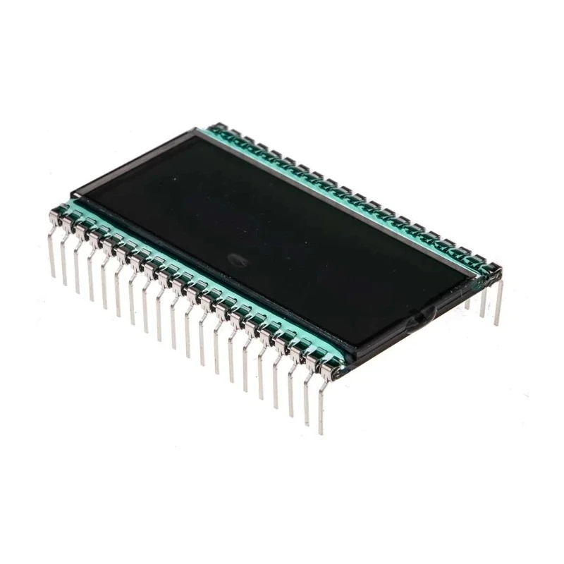 RS PRO 7 Segment LED LCD Monochrome Display Black on Grey, 1 x 3-1/2 Characters 4 Bit Interface LED Backlight 215-6436