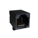 Amphenol Communications Solutions RJ11 Connector Male Cable Cat3 Unshielded Right Angle 1 Port 6 Way RJE01