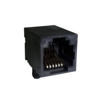 Amphenol Communications Solutions RJ11 Connector Male Cable Cat3 Unshielded Right Angle 1 Port 6 Way RJE01
