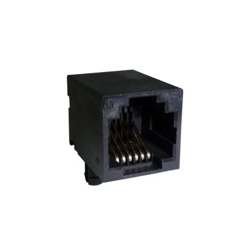 Amphenol Communications Solutions RJ11 Connector Male Cable Cat3 Unshielded Right Angle 1 Port 6 Way RJE01