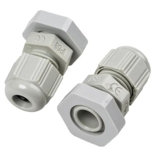SIB SIB-TEC Series Grey Polyamide 6 Cable Gland M12 Thread 2.5 mm to 6.5 mm IP68 F7021200R