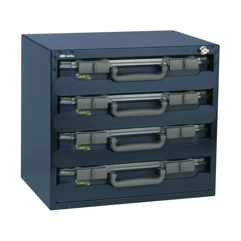 Raaco Grey Polycarbonate Steel Polypropylene Compartment Box 403mm x 451mm x 330mm 136372
