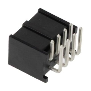 Molex C-Grid III Series Right Angle Through Hole Shrouded PCB Header, 8 Contacts, 2.54 mm Pitch, 2 Row, 350V, 3A 90130-3208
