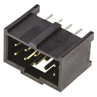 Molex C-Grid III Series Straight Through Hole PCB Header, 10 Contacts, 2.54 mm Pitch, 2 Row, Shrouded, Brass 90130-1210