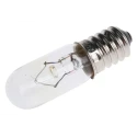 RS PRO E14 Indicator Light Clear 24-30 V 5 W 330 mA 3000 h T16 Tubular SES Screw Base 16 mm Diameter 54 mm Length 360-7389