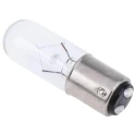 RS PRO BA15D Indicator Light Clear Lens 24V 200mA 5W T16 Lamp Designation 3000h Lifespan BA15D Model