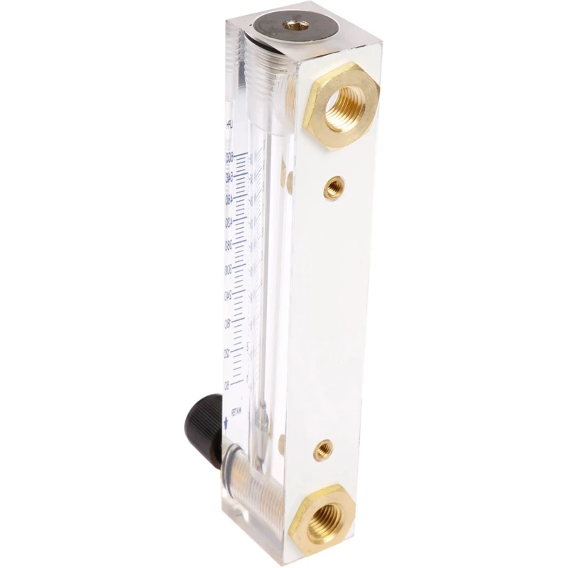 Key Instruments FR4500 Series Variable Area Flow Meter for Liquid, 0.8L/min Minimum, 9L/min Maximum, Acrylic Housing FR4500