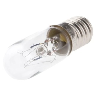 RS PRO E14 Indicator Light Clear 110V 140V 50mA 7W 3000h T16 Tubular SES Lamp 360-7395