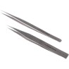 Lindstrom Stainless Steel Fine ESD Safe Tweezer Set 8mm Overall Width 2 Pieces 9858