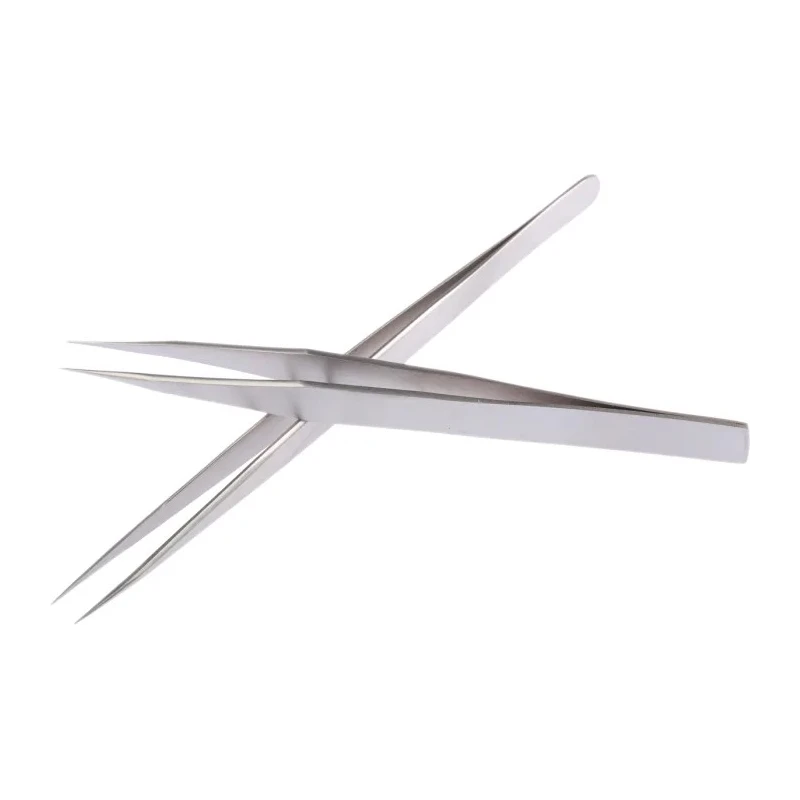 Lindstrom Stainless Steel Fine ESD Safe Tweezer Set 8mm Overall Width 2 Pieces 9858