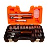 Bahco 24-Piece 1/2 in Standard Socket Set Chrome Vanadium Steel 10 to 32 mm S240