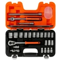 Bahco 24-Piece 1/2 in Standard Socket Set Chrome Vanadium Steel 10 to 32 mm S240