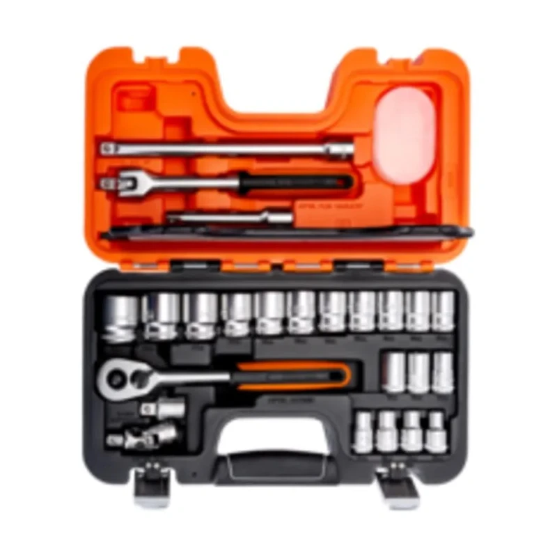 Bahco 24-Piece 1/2 in Standard Socket Set Chrome Vanadium Steel 10 to 32 mm S240