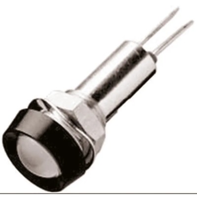 Oxley White LED Panel Mount Indicator with 8 mm Mount Hole, Flying Lead Termination, IP68 