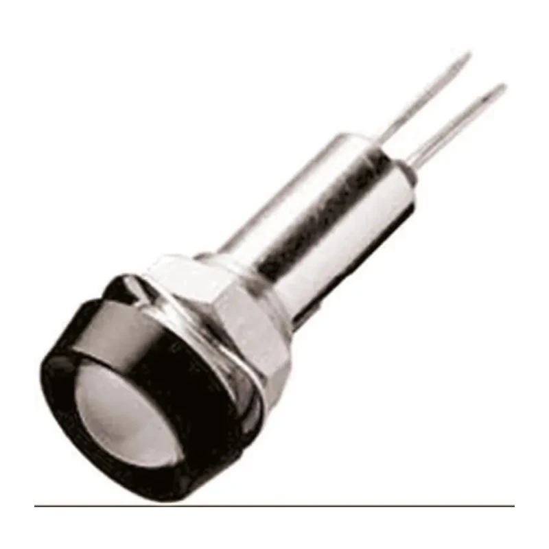 Oxley White LED Panel Mount Indicator with 8 mm Mount Hole, Flying Lead Termination, IP68 