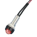 Oxley Red Panel Mount Indicator 110V AC 5mA Lead Wire Termination IP68 Prominent Bezel STR/LH/8/110/FL30/AL