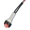 Oxley Red Panel Mount Indicator 110V AC 5mA Lead Wire Termination IP68 Prominent Bezel STR/LH/8/110/FL30/AL