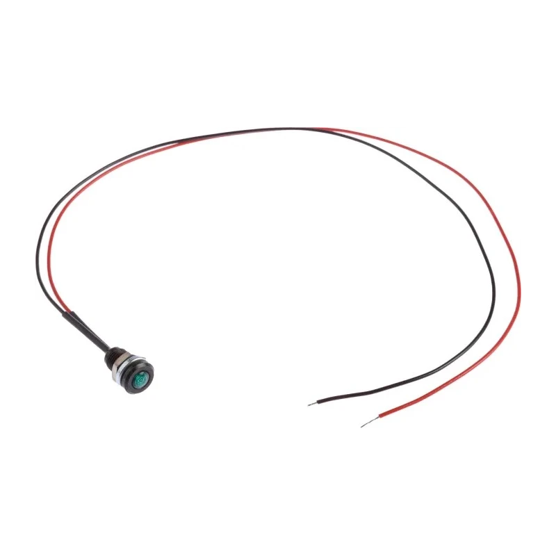 Oxley OXL/CLH/63 Series Green Panel Mount Indicator IP66, LED, 13.5mm Length, Black Bezel 
