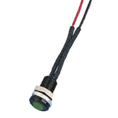 Oxley OXL/CLH/63 Series Green Panel Mount Indicator, IP66 Rated, 13.5mm Length, Black Bezel 