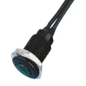 Oxley Green Panel Mount Indicator 110V ac 5mA Lead Wire Termination IP66 Flush Bezel OXL/CLH/100/110/FL30/GN