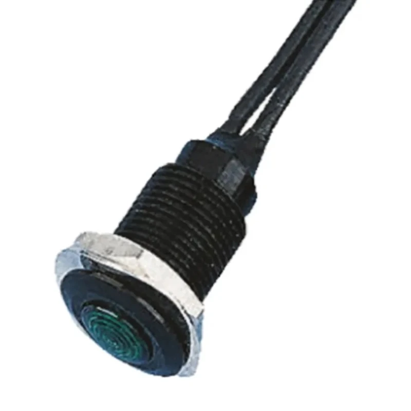 Oxley Green Panel Mount Indicator 110V ac 5mA Lead Wire Termination IP66 Flush Bezel OXL/CLH/100/110/FL30/GN