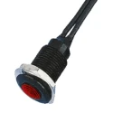 Oxley Red LED Panel Mount Indicator 10.2 mm Mount Hole, Flying Lead Termination, IP66, 110V AC 