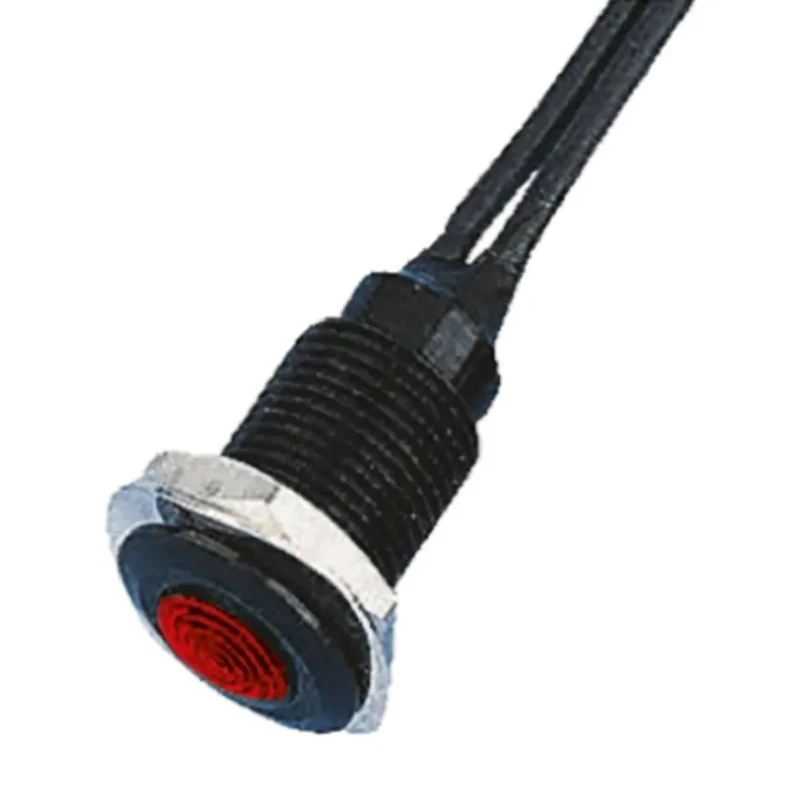 Oxley Red LED Panel Mount Indicator 10.2 mm Mount Hole, Flying Lead Termination, IP66, 110V AC 