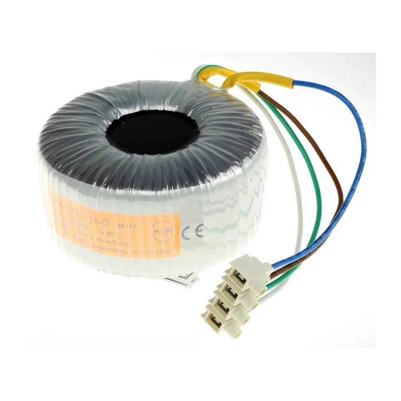 Nuvotem Talema Toroidal Transformer 230 V AC Primary Voltage 115 V AC Secondary Voltage 1 Output 2.609A 58-0300-115-D