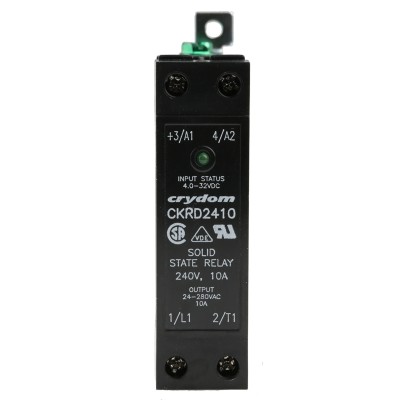 Crydom CKR Series Solid State Relay 10 A Load 280 Vrms Load 32V Control DIN Rail Mount CKRD2410