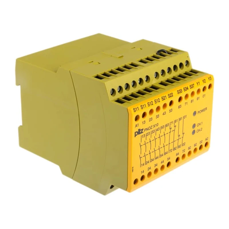 Pilz 24V DC Safety Relay with 6 Safety Contacts and 4 Auxiliary Contacts PNOZ X10 774709