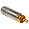 Switchcraft Natural Straight Cable RCA Plug Gold 6A 250V AC 3502AAU